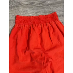 Ci Sono Womens Orange Pants Size M Linen Blend‎ Smocked Waist Wide Leg Coastal thumbnail 11