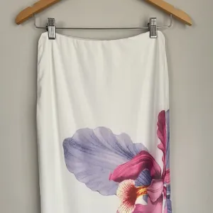 Peppermayo Waiting For Dawn White Floral Mesh Maxi Skirt Size 2 thumbnail 5