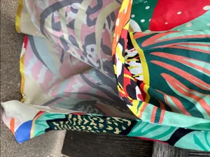 NWT Anthropologie Conditions Apply Ruffled Abstract Maxi Dress XS Retail $170.00 thumbnail 7