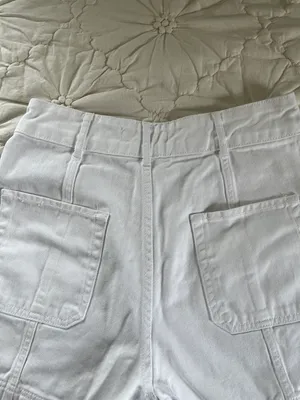 ZARA White Jean Shorts thumbnail 6