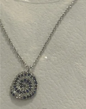 Lot a730 925 Sterling silver necklace and pendant thumbnail 1