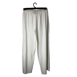 INC International Concepts Wide Leg Pants Women Medium White Linen Blend Preppy thumbnail 3