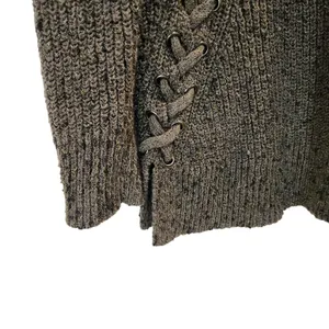 American Eagle Outfitters Dark Green Gray Knit Open Front Cardigan Sweater Small thumbnail 7