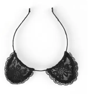 Mudd Black Lace Cat Ear Headband Halloween Costume NWT thumbnail 2