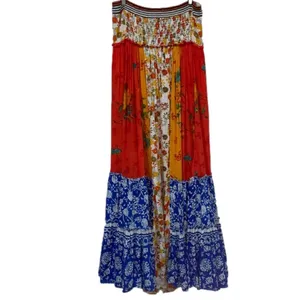 Free People Orange and Blue Maxi Dress thumbnail 6