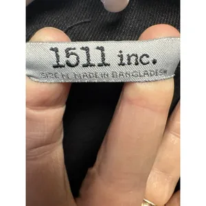 1511 Inc. Women's Distressed Size Medium Black Denim Trucker Pockets‎ thumbnail 4