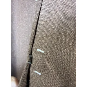 Coldwater Creek Jacket Womens Medium Brown Linen Bld Lined Hook Closure western thumbnail 6