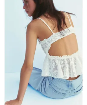 Zara lace babydoll top thumbnail 4
