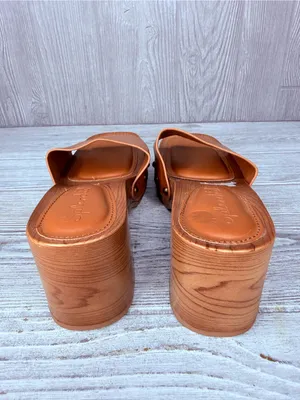 NWOT Splendid open-toe leather platform clog Bree brown sandals shoes size 7.5 thumbnail 6