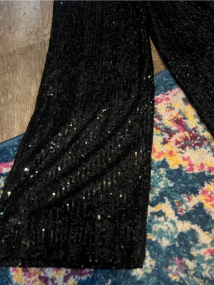 NEW Z SUPPLY skylar sequin pant in black thumbnail 11