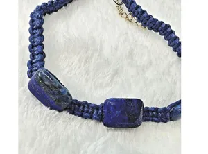 NEW Free People Sweet Carolina Choker Necklace Blue Lapis Bohemian Macrame 70s thumbnail 2
