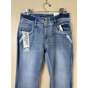 NWT SKY Flare Jeans Women Size 13 Super Soft Angel Wings Red Heart Rhinestone thumbnail 3