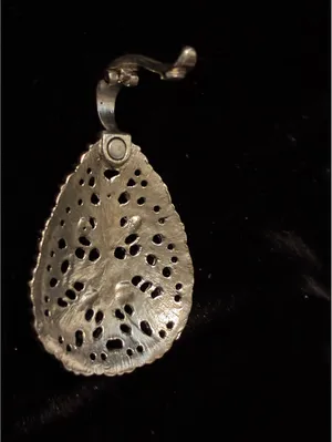 Gothic Victorian Revival Open Lace Teardrop Necklace Rhinestone Boho Pendant 18" thumbnail 5