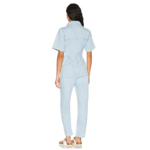 FREE PEOPLE We the Free Marci Denim Jumpsuit Size Medium thumbnail 3