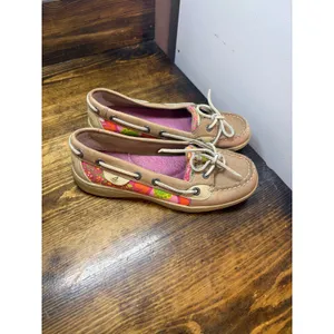 Sperry Tan And Pink Loafers Size‎ 5.5 thumbnail 2