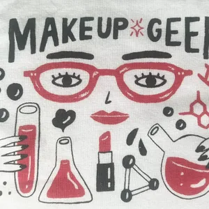 Sephora MakeUp Geek Drawstring Cloth MakeUp Delicates Travel Bag White Red New thumbnail 2