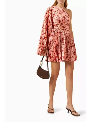 NWT Acler Auroa Floral Pleated Mini Dress Size 6 thumbnail 8