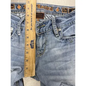 ROCK REVIVAL Women's Low-Rise Distressed Abrienda Skinny‎ Jeans - Size 26 thumbnail 4