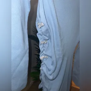 Sau Lee sky Blue‎ Knit maxi dress sz XS thumbnail 5
