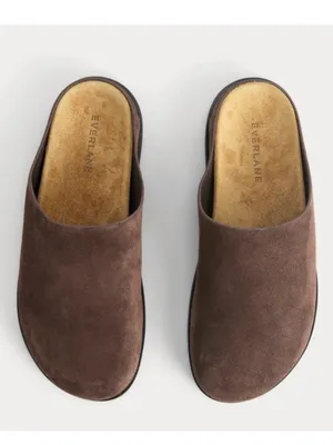 EVERLANE Suede Leather Brown Slip On Mules Clogs thumbnail 4