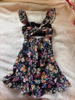 Dry Goods Floral summer dress with tie back thumbnail 2