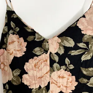 Reformation Luma Floral Spaghetti Strap Maxi Dress Womens Black Small thumbnail 8