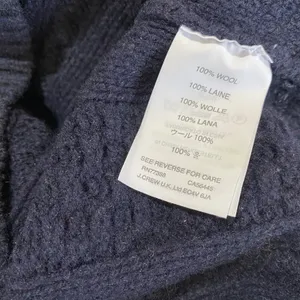 J. Crew Navy Blue Cable Knit Fisherman Sweater 100% Wool Womens Size XXS‎ thumbnail 4