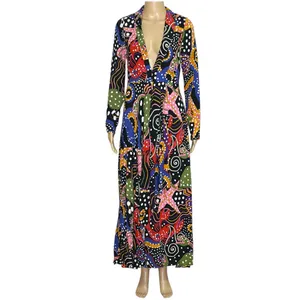 FARM RIO Under The Sea Maxi Dress, Multicolor, XS thumbnail 10
