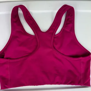 Nike Dri Fit Sports Bra Magenta Pink Sz Large Nike Swoosh Activewear thumbnail 6