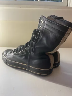 Converse Chuck Taylor All Star X-Hi Black Leather High Top Sneakers size M7 / W9 thumbnail 4