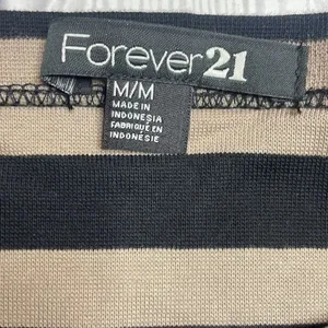NWT Y2K Vintage Forever 21 Striped Micro Mini Skirt Black and tan medium thumbnail 4