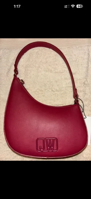 Jason Wu Small Burgundy Crescent Shoulder Bag Zip Logo Matte Gold Hardware thumbnail 3