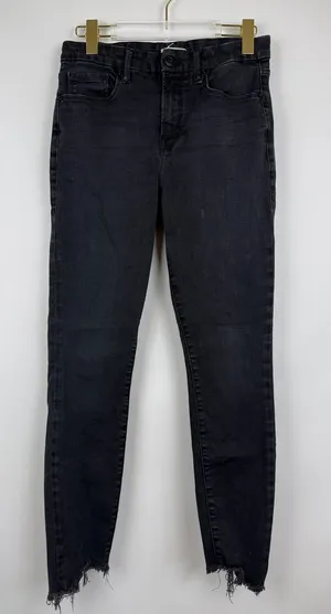 Good American Jeans Skinny Ankle Black Stretch Denim Low Rise Pants 8/29 thumbnail 1