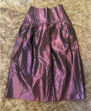 Vintage Albert Paul Iridescent Purple Taffeta Midi Skirt NWT Deadstock Whimsy thumbnail 1