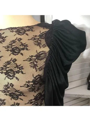 Vintage Black Dress Lace backless Puffed Sleeve whimsigoth dark fairy coquette thumbnail 3