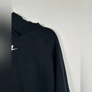 Nike Sportswear NSW Fleece Quilted Hoodie Womens L Black CJ6253-010 thumbnail 6