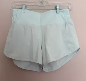 Lululemon Speed Up Mid-Rise Short 4" Light Blue thumbnail 1