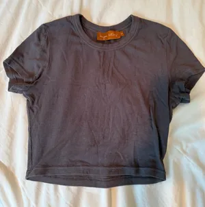 Dark Grey Crop Top Gray thumbnail 2