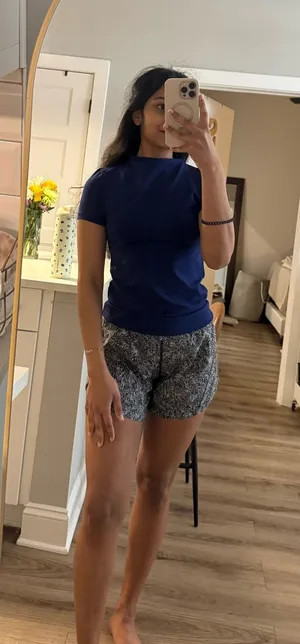 Madewell Mockneck Top navy blue thumbnail 1