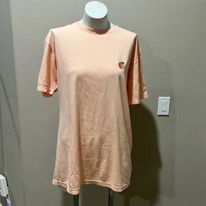 Unif Cookie Collective Unisex Orange Graphic T-Shirt Peach Emoji Short Sleeve Size L thumbnail 2