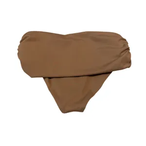SKIMS Swim Ruched High Waisted Skimpy Bikini Bottom Nude Medium EUC thumbnail 6