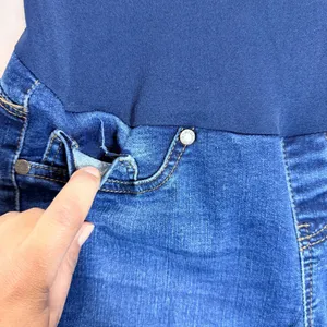 Haute Mama Maternity Skinny Jeans Womens Size S Blue Stretch Distressed Denim thumbnail 13