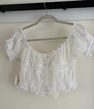 Free People White Crop Top thumbnail 3