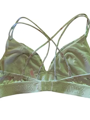 PINK Victoria's Secret Floral Velvet Bralette in Blush thumbnail 4