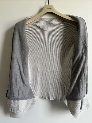 Lululemon grey cotton yarn vestigan oversized fit thumbnail 6