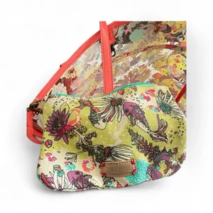 Sakroots Clear Koi Tote Shoulder Purse Coral BeachPool Bag w/Makeup Wallet‎ thumbnail 4