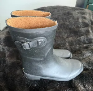 CHOOKA WOMEN'S CITY SOLID MID HEIGHT RAIN BOOTS 9 BLACK SHOES thumbnail 1