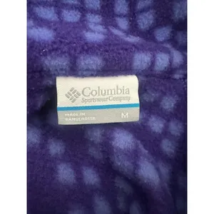 Columbia Sportswear Fleece Jacket Women M Blue Purple Geometric Full Zip Outdoor thumbnail 5