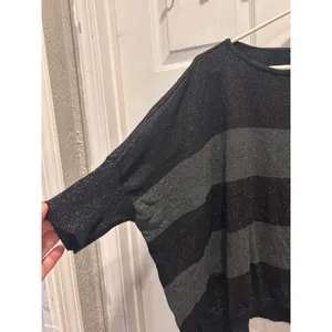 UO Sparkle & Fade Women's Large‎ Striped Glitter Dolman Sleeve Knit Top thumbnail 2