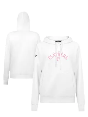 Levelwear Women’s White And Pink Florida Panthers Logo Hooded Sweatshirt Size S thumbnail 1
